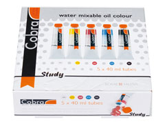 Uljane boje razrijedive vodom COBRA Study Set 5x40ml