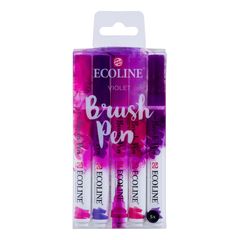 Vodene olovke Ecoline Brush Pen Violet | Set od 5 komada